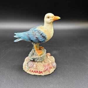 Seagull Standing on Seashells Canada Souvenir Home Table Shelf Decor Accent